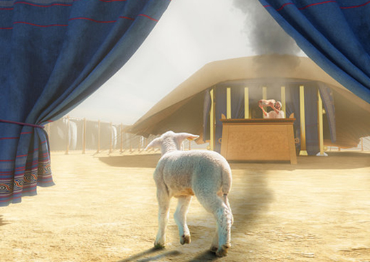 生贄としてささげられる子羊のイメージ画像