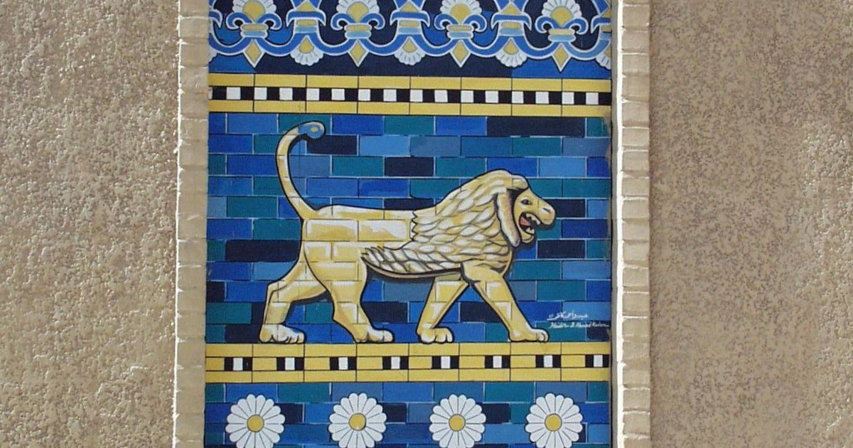 イシュタル門に描かれているライオンのレリーフ