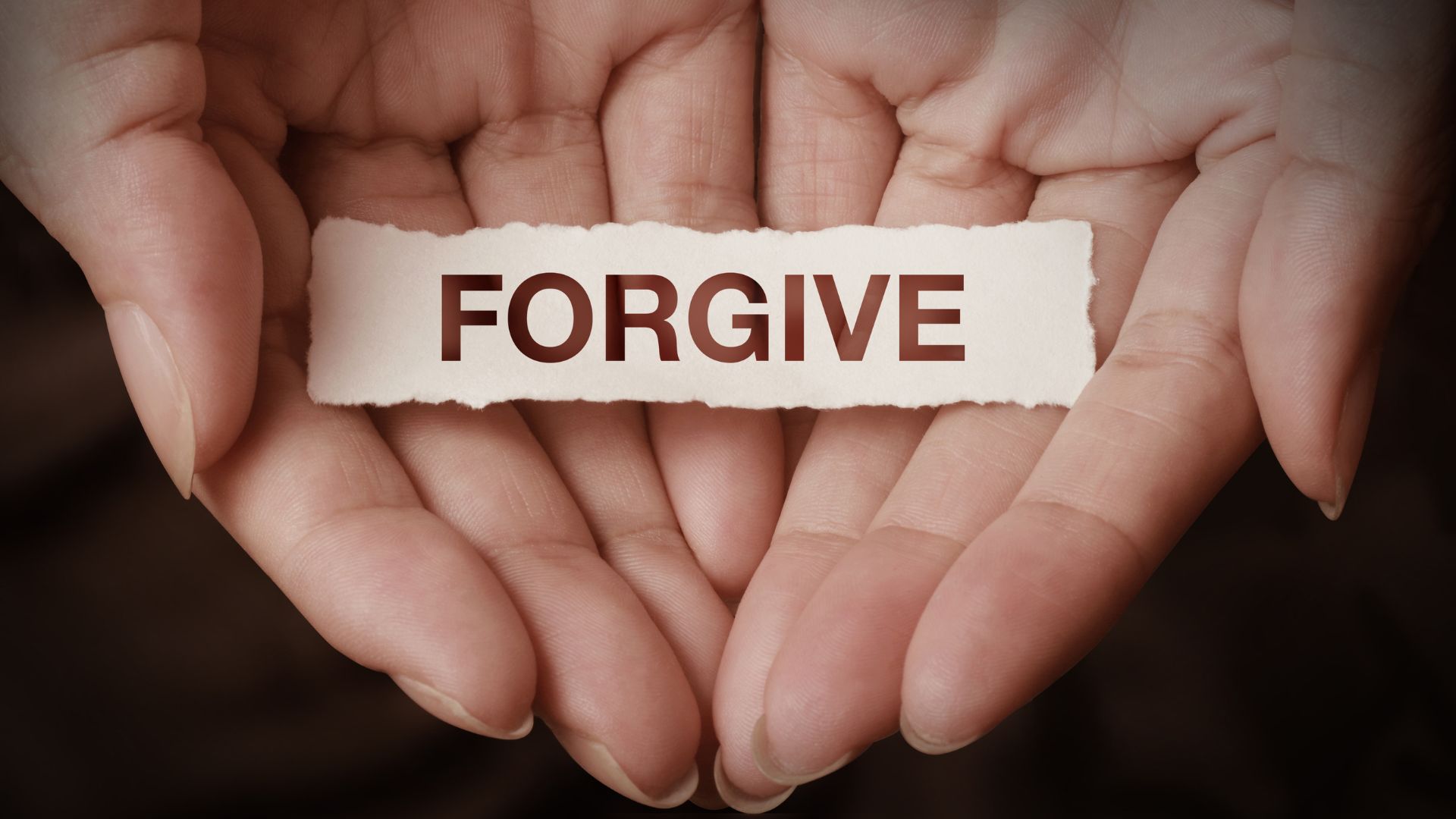 Forgive(赦し）と書かれた文字