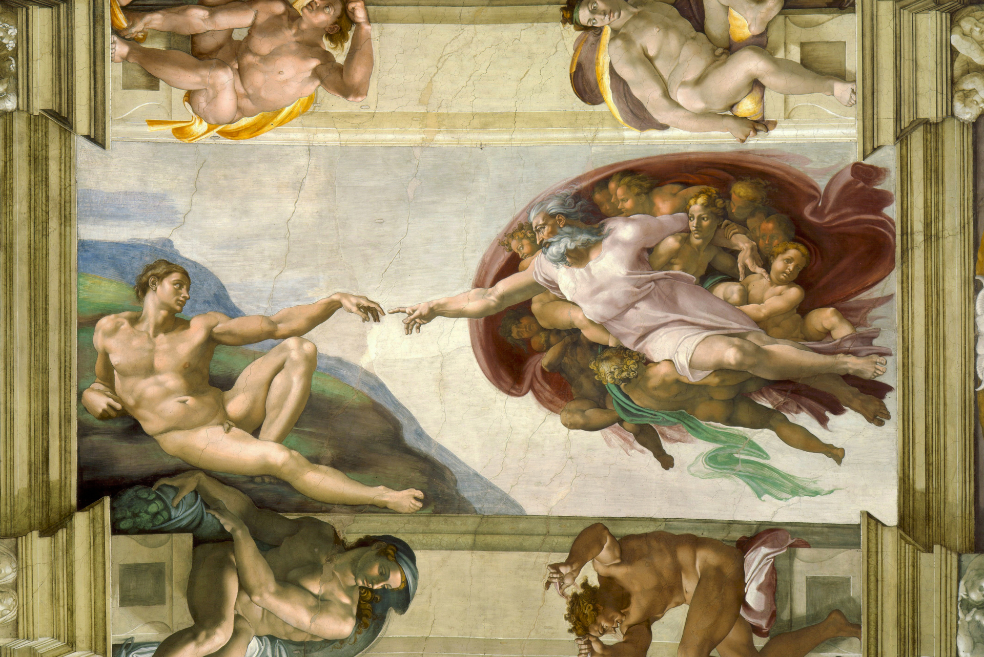 ミケランジェロの絵画『アダムの創造』