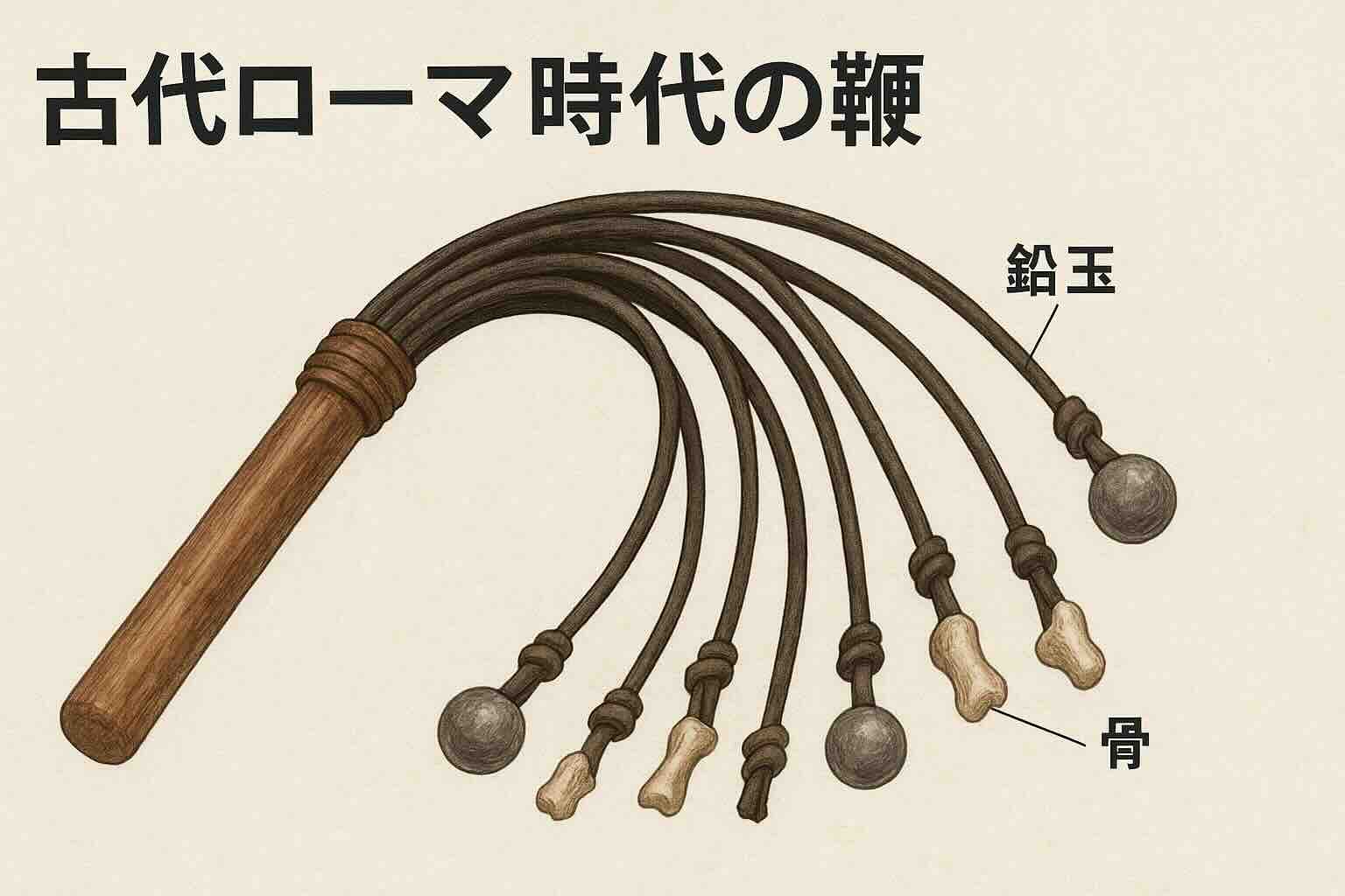 ローマ時代の鞭のイメージ画像