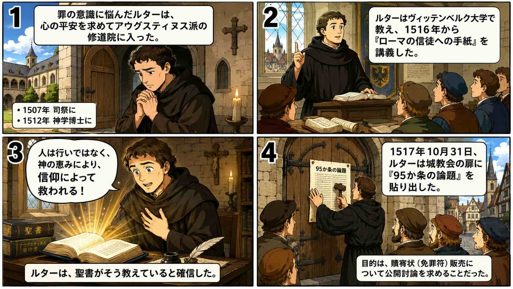 ルターの生涯の漫画